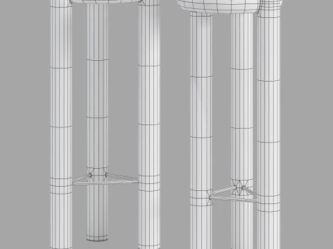 Yet Design Studio Pillar Bar Stool 3D Model