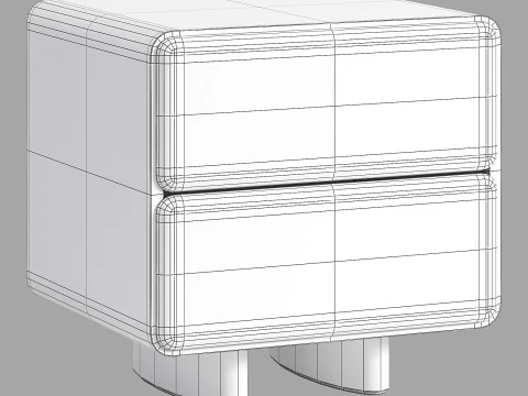 Yet Design Studio Tombul Nightstand 3D Model