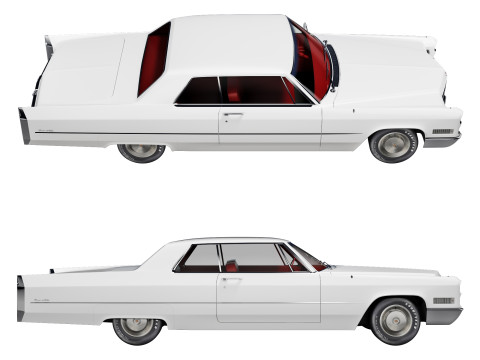 Cadillac coupe de ville 1966 Modelo 3D