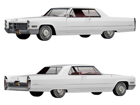 Cadillac coupe de ville 1966 Modelo 3D