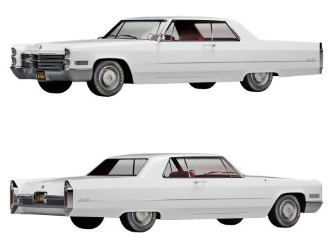 Cadillac coupe de ville 1966 3D Model