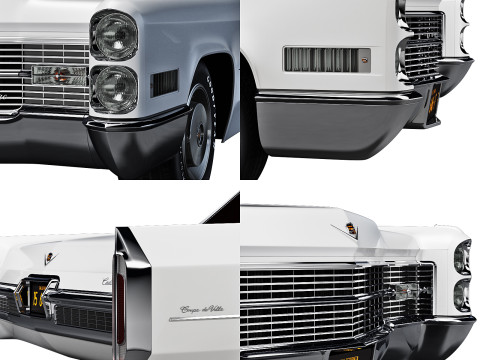 Cadillac coupe de ville 1966 Modelo 3D