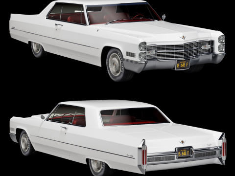 Cadillac coupe de ville 1966 Modelo 3D