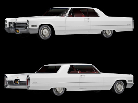 Cadillac coupe de ville 1966 Modelo 3D