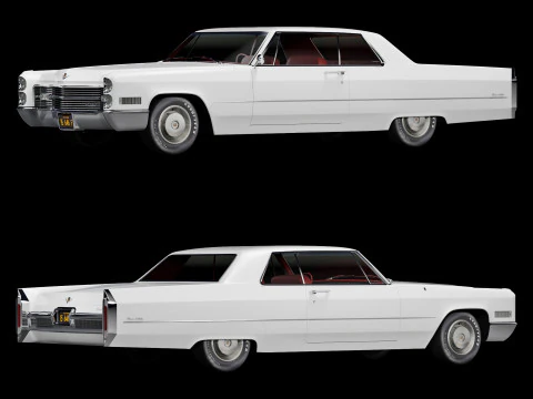 Cadillac coupe de ville 1966 3D Model