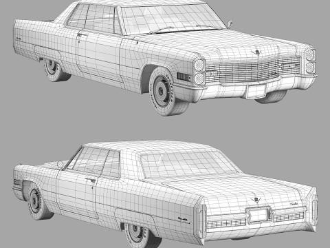 Cadillac coupe de ville 1966 Modelo 3D