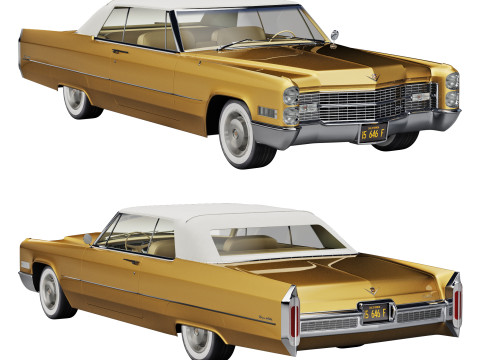 Cadillac coupe de ville convertible 1966 3Dモデル