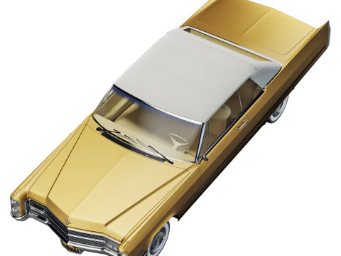Кадиллак купе де Виль кабриолет 1966 года выпуска. 3D Модель