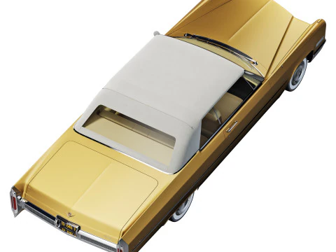 Кадиллак купе де Виль кабриолет 1966 года выпуска. 3D Модель