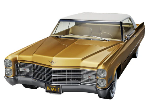 Кадиллак купе де Виль кабриолет 1966 года выпуска. 3D Модель