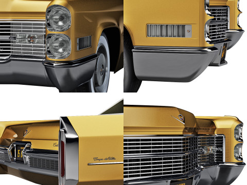 Cadillac coupe de ville convertible 1966 Modelo 3D