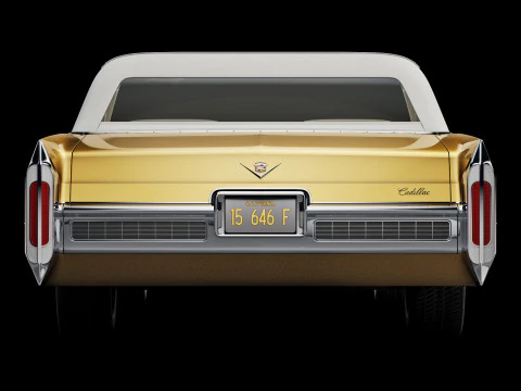 Кадиллак купе де Виль кабриолет 1966 года выпуска. 3D Модель
