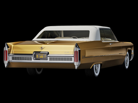 Cadillac coupe de ville convertible 1966 Modelo 3D
