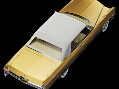 Кадиллак купе де Виль кабриолет 1966 года выпуска. 3D Модель