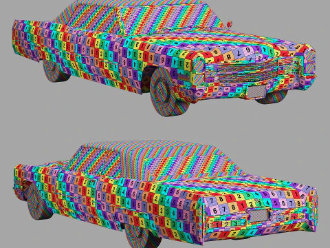 Кадиллак купе де Виль кабриолет 1966 года выпуска. 3D Модель