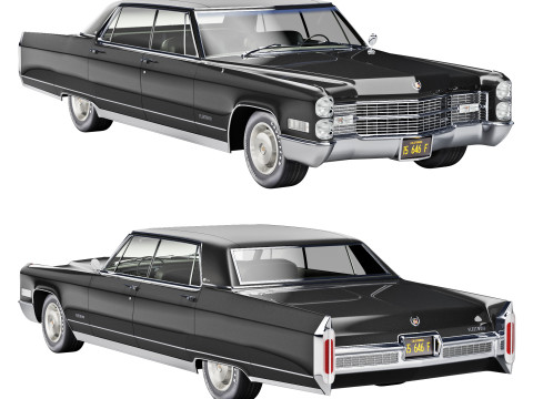 Cadillac fleetwood 1966 3D Модель
