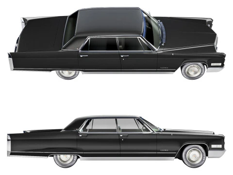 Cadillac fleetwood 1966 3D Model
