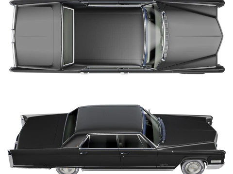 Cadillac fleetwood 1966 3D Model