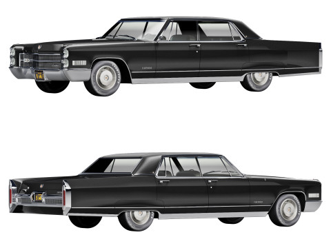 Cadillac fleetwood 1966 3Dモデル