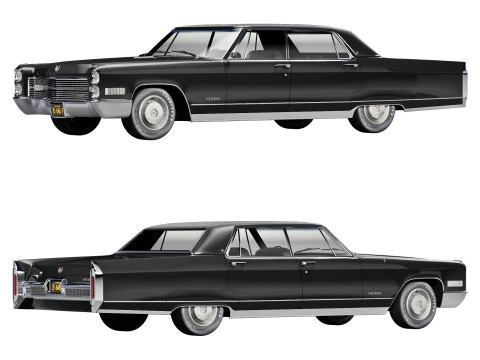 Cadillac fleetwood 1966 3D Model