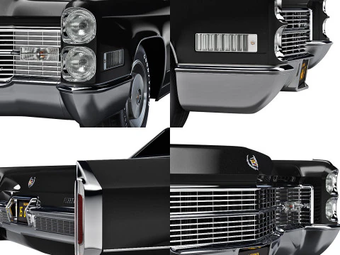 Cadillac fleetwood 1966 3D Model