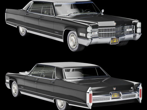 Cadillac fleetwood 1966 3D Model