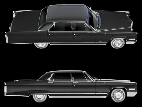 Cadillac fleetwood 1966 3D Model