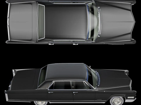 Cadillac fleetwood 1966 3D Model