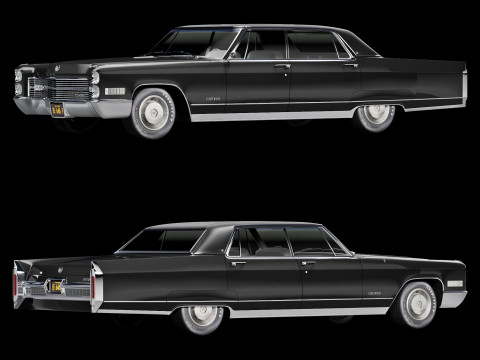 Cadillac fleetwood 1966 3Dモデル