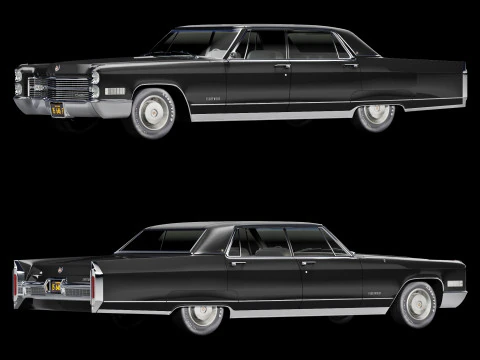 Cadillac fleetwood 1966 3D Model