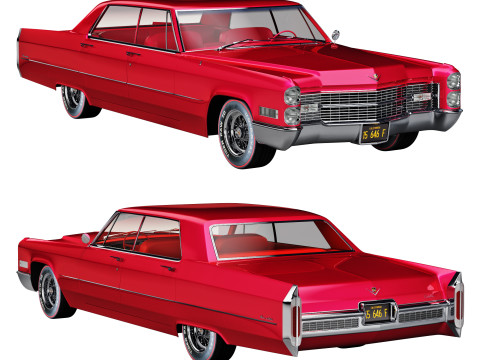 Cadillac sedan de ville 1966 3D Модель