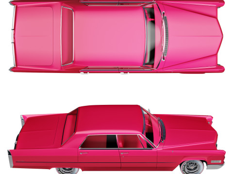 Cadillac sedan de ville 1966 3D Model