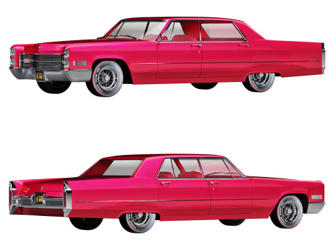 Cadillac sedan de ville 1966 3D Model