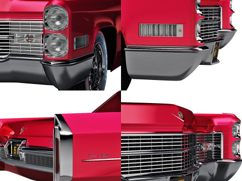 Cadillac sedan de ville 1966 3D Model