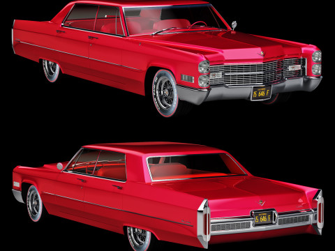 Cadillac sedan de ville 1966 3D Model