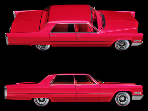 Cadillac sedan de ville 1966 3D Model