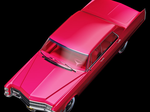 Cadillac sedan de ville 1966 3D Model