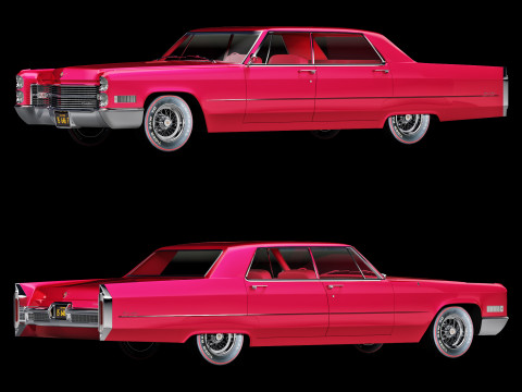 Cadillac sedan de ville 1966 3D Model