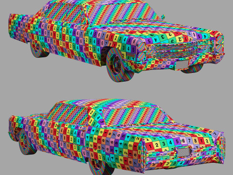 Cadillac sedan de ville 1966 3D Model