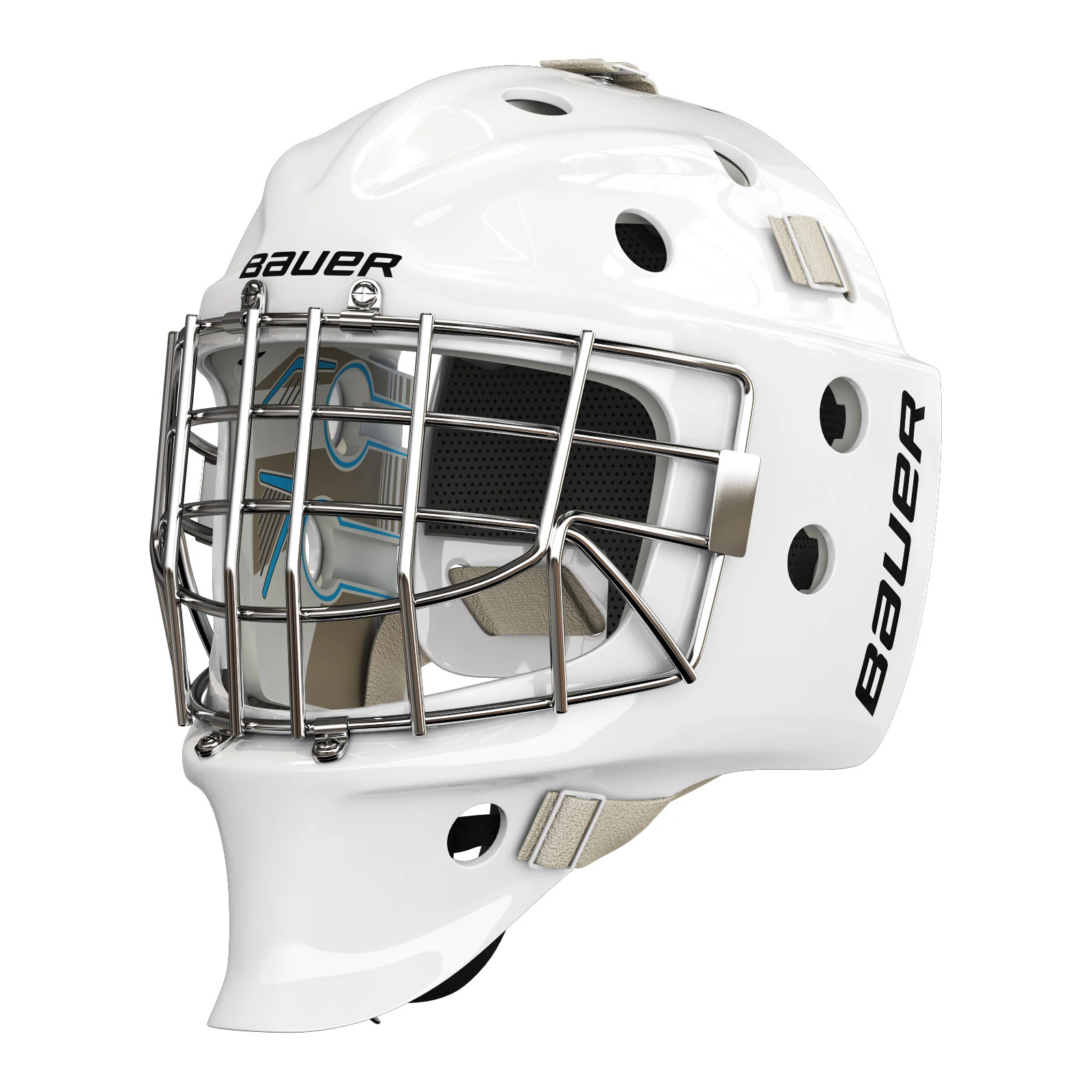 Bauer Profile 960 Goalie Mask 3D Model .c4d .max .obj .3ds .fbx .stl .blend 