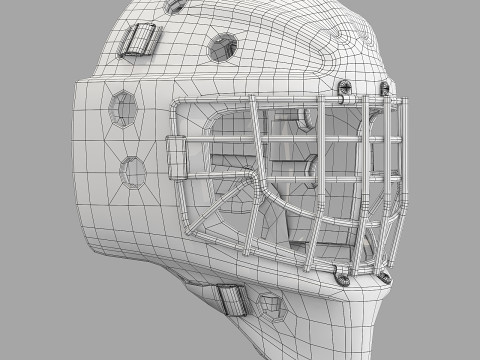 Bauer Profile 960 Goalie Mask Modelo 3D