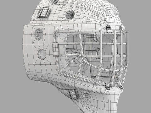 Bauer Profile 960 Goalie Mask 3D Model