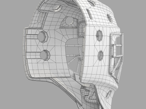 Bauer Profile 960 Goalie Mask Modelo 3D