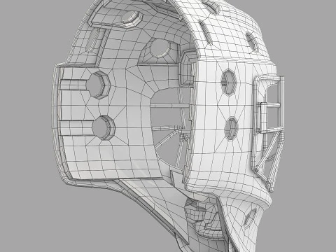 Bauer Profile 960 Goalie Mask 3D Model