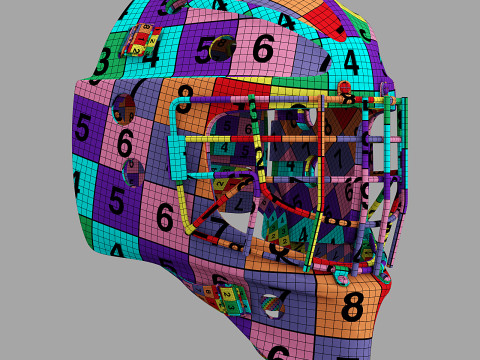 Bauer Profile 960 Goalie Mask Modelo 3D