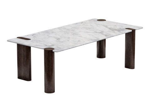 Black tie dining set kumiko chair-amoris table rectangle 3D Модель