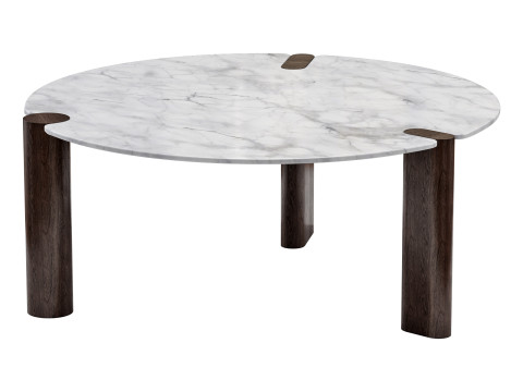 Black tie dining set kumiko chair-amoris table round 3D Модель