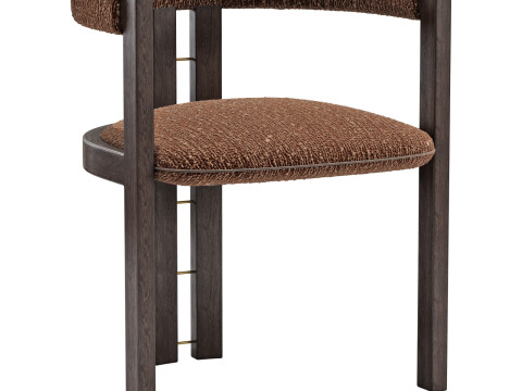 Black tie dining set kumiko chair-amoris table round 3D Модель