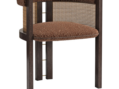 Black tie kumiko chair 3D 모델