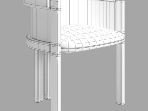 Black tie kumiko chair Modelo 3D
